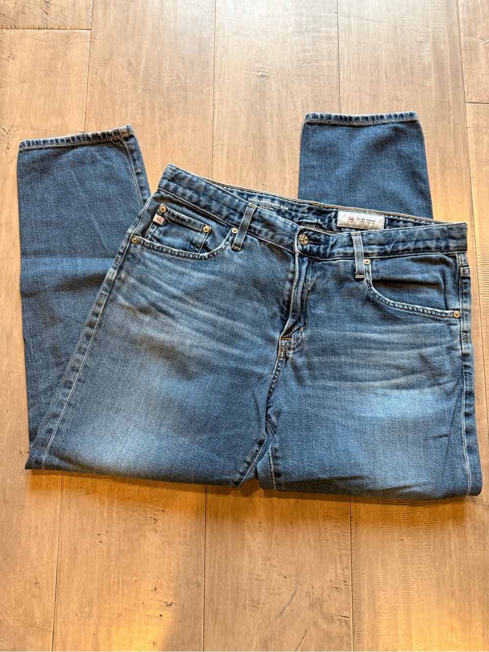 Ag Adriano Goldschmied Women's Blue Cropped Ankle Jeans (149)